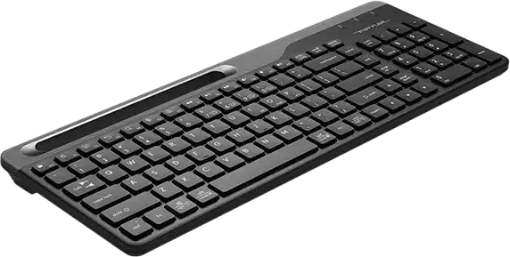 Tastatură Wireless A4Tech FBK25 FStyler, Switch-uri Chocolate, Dual Mode Bluetooth și 2.4 GHz, Conectare la 4 Dispozitive, Design Ultra-slim, Suport Integrat pentru Smartphone
