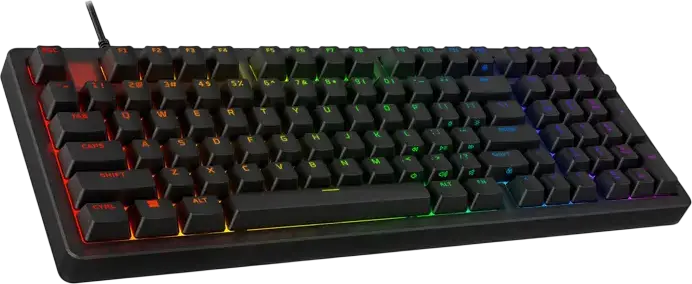 HyperX Origins 2 1800 Mechanical Gaming Keyboard, Wired USB-C to USB-A, Hot-swappable Red Linear Switches, 8000Hz Polling Rate, RGB Backlit, Black