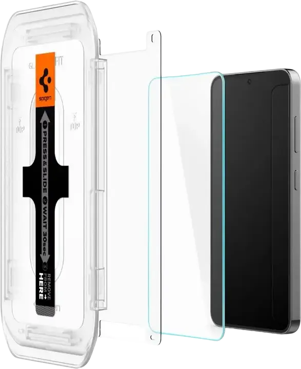 Spigen EZ FIT GLAS.tR Tempered Glass Screen Protector for Samsung Galaxy S24+, 9H Hardness, Oleophobic Coating, with Auto-Aligned Installation Tray