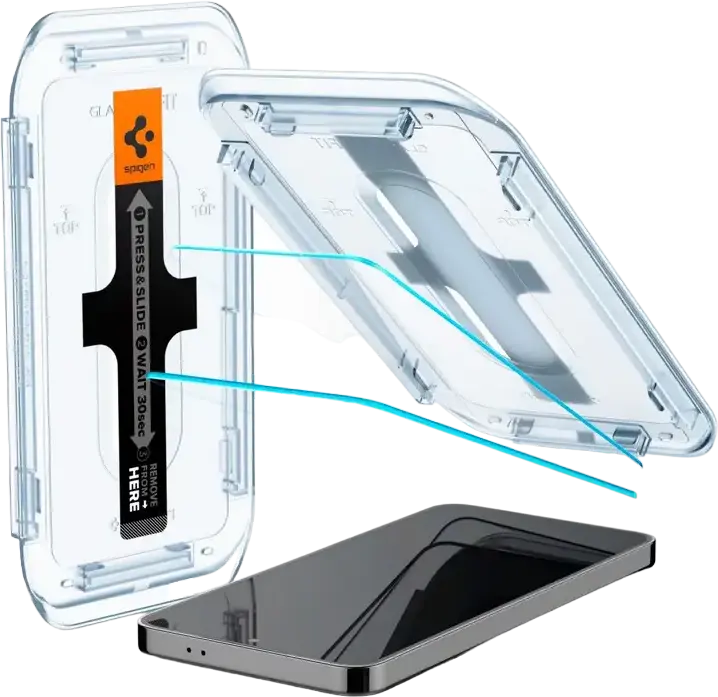 Spigen EZ FIT GLAS.tR Tempered Glass Screen Protector for Samsung Galaxy S24+, 9H Hardness, Oleophobic Coating, with Auto-Aligned Installation Tray