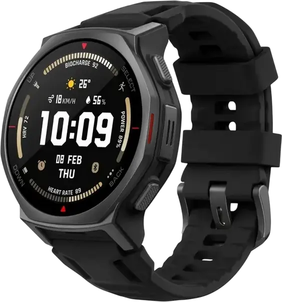 Amazfit T-Rex 3 Pro Smartwatch, 1.32" AMOLED Sapphire Glass Display, Grade 5 Titanium Bezel, 10 ATM & Diving Certified, Zepp OS 5, Color: Tactical Black