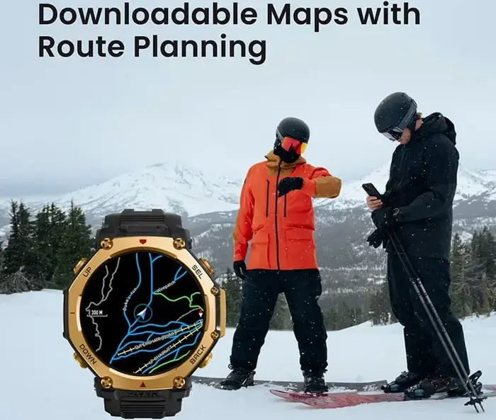 Amazfit T-Rex 3 Pro Smartwatch, 1.32" AMOLED Sapphire Glass Display, Grade 5 Titanium Bezel, 10 ATM & Diving Certified, Zepp OS 5, Color: Tactical Black