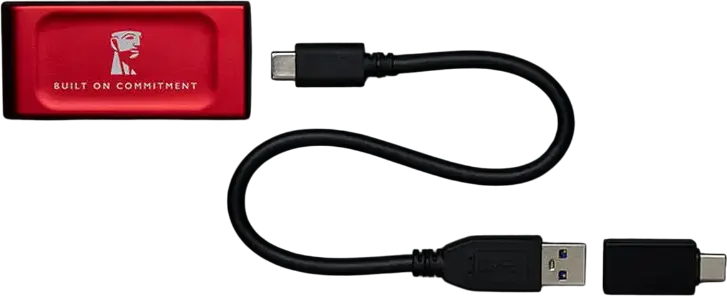 SSD portabil extern Kingston XS1000 BoC, 2 TB, Roșu (SXS1000R/2000GA)