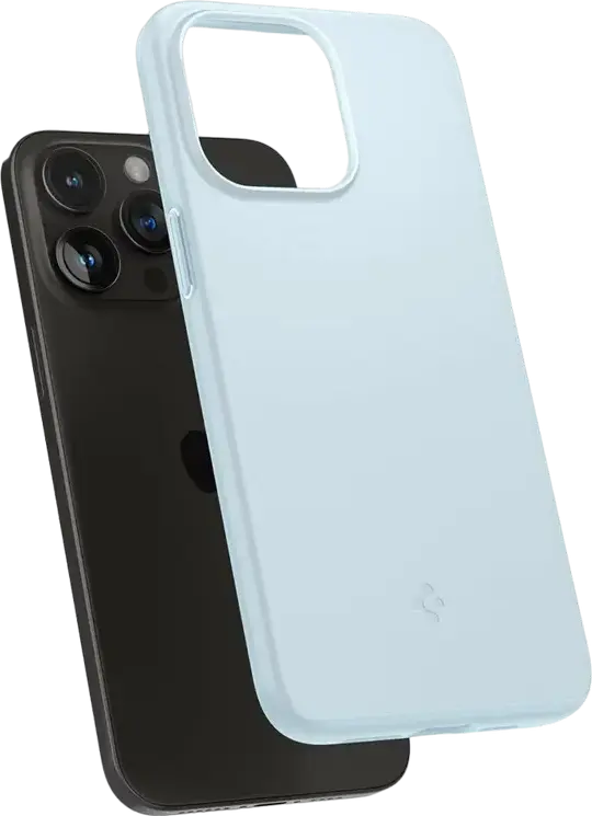 Spigen Thin Fit Case for iPhone 15 Pro 6.1", Dark Blue, Slim Hybrid PC TPU Protective Cover with Air Cushion Technology, Matte Finish, Wireless Charging Support
