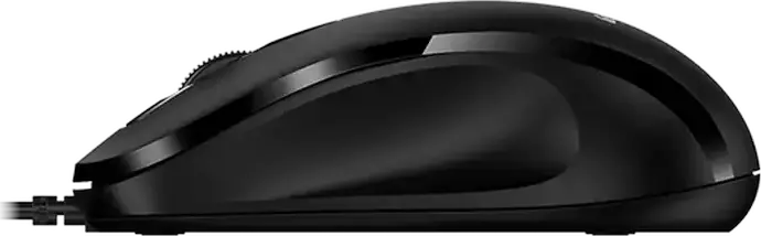 Genius DX-101 Wired Optical Mouse, 1200 DPI Sensor, Ambidextrous Comfort Contour Design, 3 Buttons with Scroll Wheel, USB Interface, Color: Black
