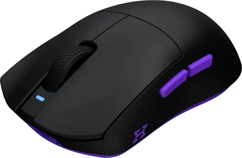 HATOR Hellyberry HM47 Wireless Gaming Mouse, PixArt PMW3311 12000 DPI, HUANO 80M Switches, Tri-mode (2.4GHz / Bluetooth / Wired), Magnetic RGB Charging Dock, 47g
