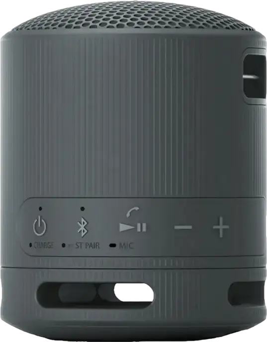 Sony SRS-XB100 Portable Wireless Bluetooth Speaker, Black, IP67 Water & Dust Resistant, 16h Battery Life, USB-C, Stereo Pair Support, 2.5W Output