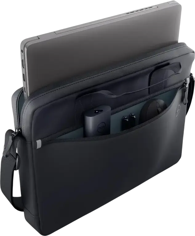 Dell EcoLoop Briefcase CC3624 Laptop Bag for up to 360 x 255 x 25 mm Laptops, Water-Resistant Recycled Polyester, 360º Foam Cushioning, Black, 7L