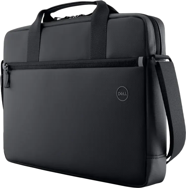 Dell EcoLoop Briefcase CC3624 Laptop Bag for up to 360 x 255 x 25 mm Laptops, Water-Resistant Recycled Polyester, 360º Foam Cushioning, Black, 7L