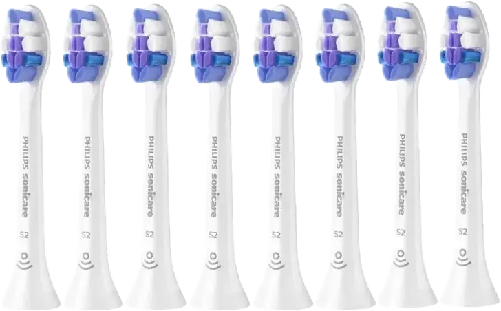 Philips Sonicare HX6058/87 Sensitive Replacement Brush Heads, 8 Pack, Extra-Soft Bristles for Sensitive Teeth and Gums, Fluid Action Plaque Removal, White