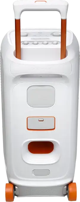 Портативная акустическая система JBL PartyBox Stage 320, 240 Вт RMS, Bluetooth 5.4, защита IPX4, LED-подсветка, аккумулятор до 18ч, колеса и ручка, Цвет: белый