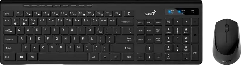 Set Tastatură + Mouse Genius SlimStar 8230, Fără fir, Negru