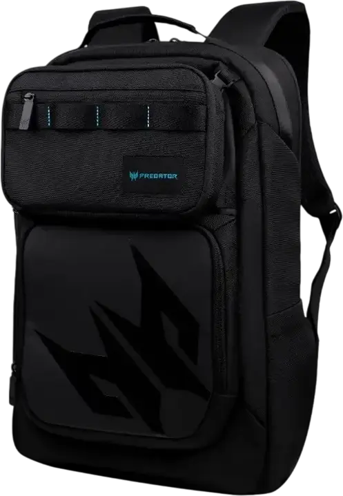 Acer Predator Gaming Extreme Backpack GP.BAG11.05V for Laptops up to 17.3", 27.5L Capacity, Water Repellent Polyester, Black, with Detachable Cross-body Bag