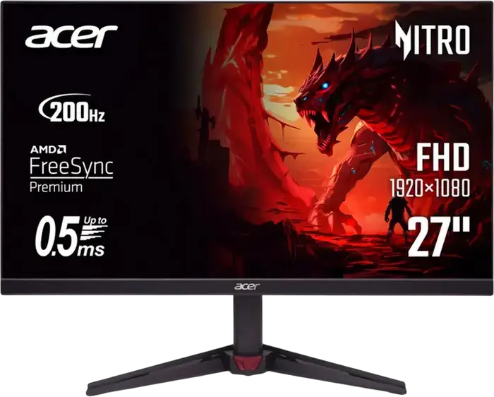 Monitor Gaming Acer Nitro VG270X1BMIIPX 27 inch, FHD 1920x1080 IPS, Rata de Refresh 200Hz, Timp Raspuns 0.5ms, HDR10, AMD FreeSync Premium, Negru