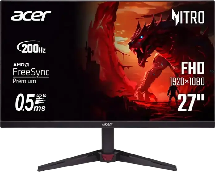 Monitor Gaming Acer Nitro VG270X1BMIIPX 27 inch, FHD 1920x1080 IPS, Rata de Refresh 200Hz, Timp Raspuns 0.5ms, HDR10, AMD FreeSync Premium, Negru