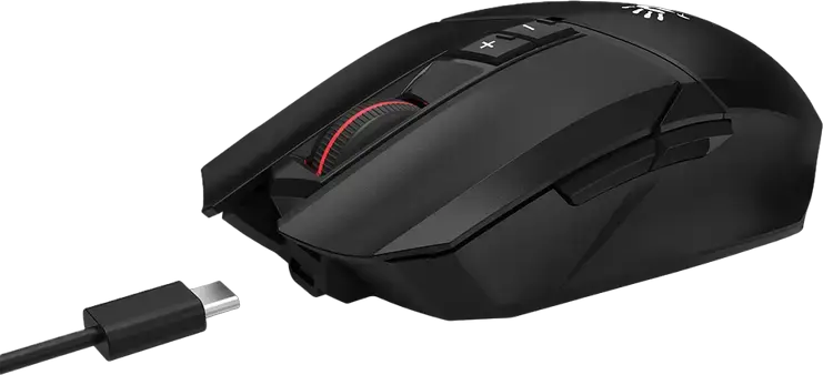 Bloody R36 Ultra Dual Mode (Wired/Wireless) Wireless Gaming Mouse, PAW3313 Optical Sensor 12000 CPI, 7 Programmable Buttons, RapidSnap Rebound, USB Type-C, Stone Black