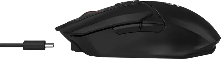 Bloody R36 Ultra Dual Mode (Wired/Wireless) Wireless Gaming Mouse, PAW3313 Optical Sensor 12000 CPI, 7 Programmable Buttons, RapidSnap Rebound, USB Type-C, Stone Black