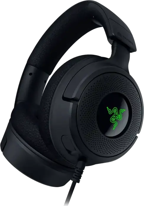 Casca Gaming Razer Kraken V4 X RZ04-05180100-R3M1, Cu Fir pentru PC, Mac, PlayStation, Nintendo Switch, Mobile, Difuzoare TriForce 40mm, Microfon Retractabil HyperClear Cardioid, Sound 7.1 Surround, Chroma RGB, USB Type-C/A