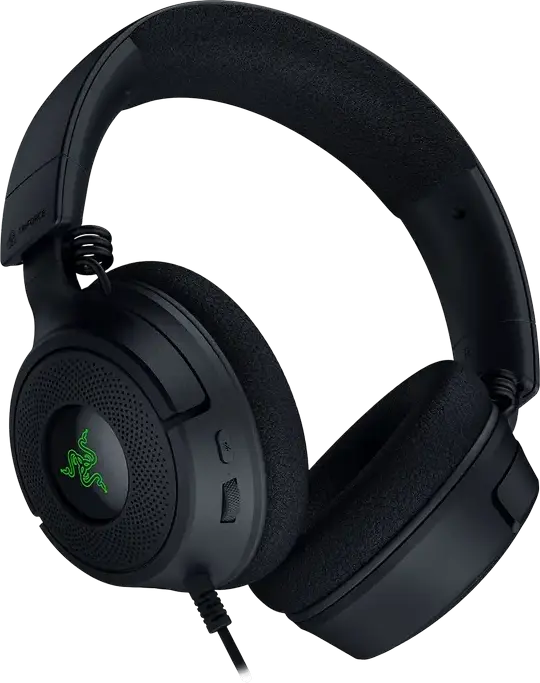 Casca Gaming Razer Kraken V4 X RZ04-05180100-R3M1, Cu Fir pentru PC, Mac, PlayStation, Nintendo Switch, Mobile, Difuzoare TriForce 40mm, Microfon Retractabil HyperClear Cardioid, Sound 7.1 Surround, Chroma RGB, USB Type-C/A