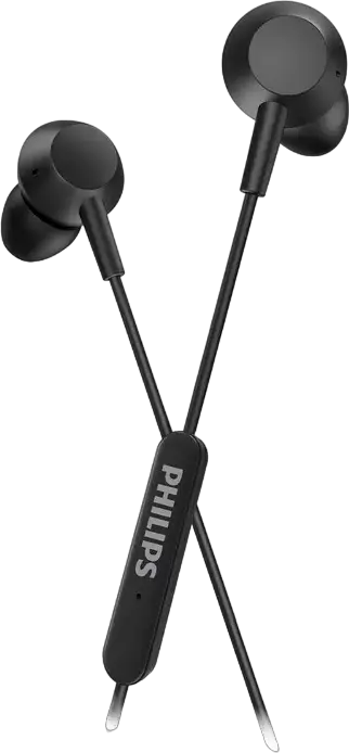 Philips TAE5008BK USB-C In-Ear Headphones with Integrated Microphone, Built-in DAC, 10mm Drivers and 3-Button Remote Control, Black