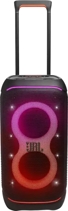 Портативная акустическая система JBL PartyBox Stage 320, 240 Вт RMS, защита IPX4, Bluetooth 5.4 Auracast, AI Sound Boost, световое шоу, Цвет: черный