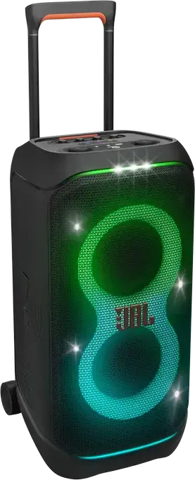 Портативная акустическая система JBL PartyBox Stage 320, 240 Вт RMS, защита IPX4, Bluetooth 5.4 Auracast, AI Sound Boost, световое шоу, Цвет: черный