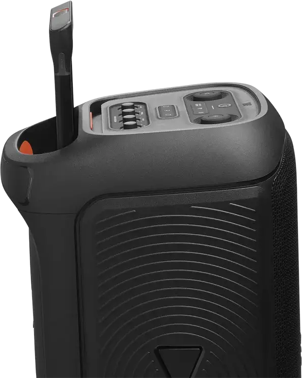 Портативная акустическая система JBL PartyBox Stage 320, 240 Вт RMS, защита IPX4, Bluetooth 5.4 Auracast, AI Sound Boost, световое шоу, Цвет: черный