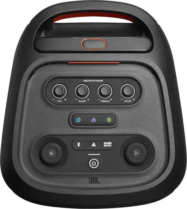 Портативная акустическая система JBL PartyBox Stage 320, 240 Вт RMS, защита IPX4, Bluetooth 5.4 Auracast, AI Sound Boost, световое шоу, Цвет: черный
