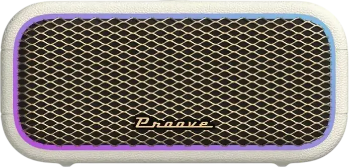 Proove Funk 40W Portable Wireless Speaker, Beige, 40W Audio Power, RGB LED Lighting, ABS Durable Body, App Control with Equalizer, Battery Powered for Indoor and Outdoor Use
