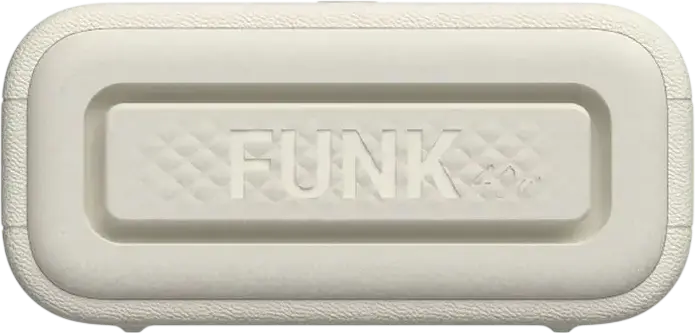Proove Funk 40W Portable Wireless Speaker, Beige, 40W Audio Power, RGB LED Lighting, ABS Durable Body, App Control with Equalizer, Battery Powered for Indoor and Outdoor Use