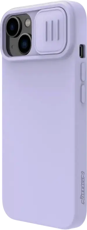 Husa Nillkin CamShield Silky pentru iPhone 15 Plus, din Silicon Lichid si Policarbonat, cu Protectie Culisanta pentru Camera si Strat Anti-Amprente AF