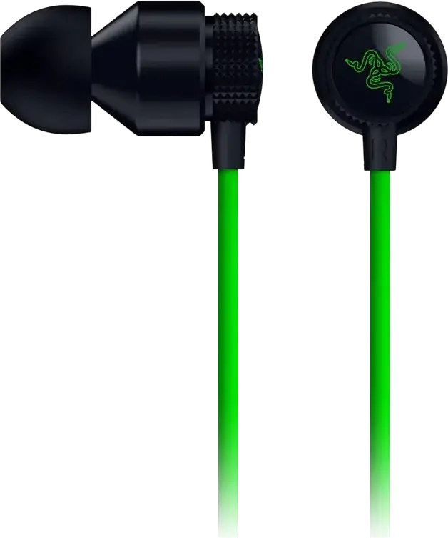 Căști gaming Razer Hammerhead V3, Cu fir, Negru | Verde