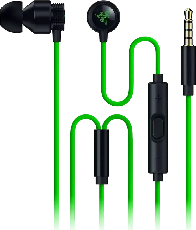 Razer Hammerhead V3 Wired Gaming Earbuds, 11mm Dynamic Drivers, Integrated Omnidirectional Mic, 3.5mm & USB-C Interface, 7.1 THX Surround Sound, Black