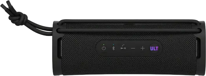 Sony ULT FIELD 1 Portable Bluetooth Speaker, Black, ULT POWER SOUND Bass Boost, IP67 Waterproof and Dustproof, Shockproof, 12h Battery, Built-in Mic