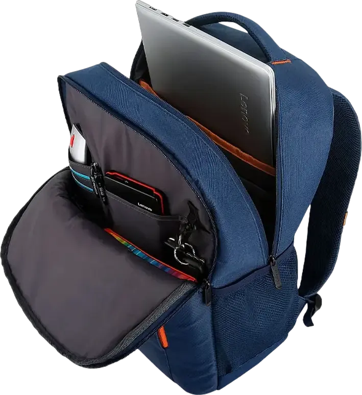 Рюкзак для ноутбука Lenovo B515 до 15.6 дюймов, водоотталкивающий полиэстер, защитный отсек, антикражный карман, синий, GX40Q75216