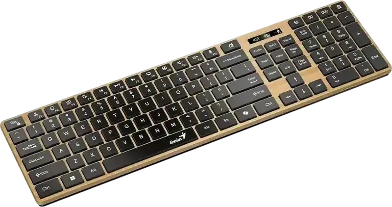 Tastatura Business Wireless Genius SlimStar 7250BT, Dual Mode Bluetooth 5.3 si 2.4GHz RF, Taste Slim Chocolate Switch, Taste AI Copilot si Multimedia