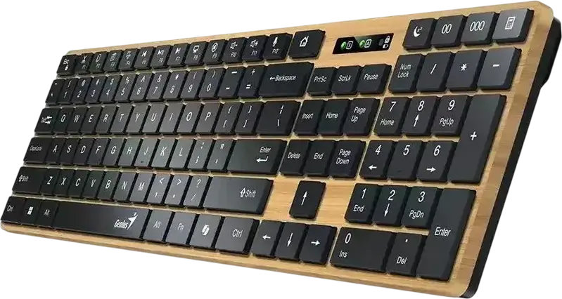 Tastatura Business Wireless Genius SlimStar 7250BT, Dual Mode Bluetooth 5.3 si 2.4GHz RF, Taste Slim Chocolate Switch, Taste AI Copilot si Multimedia