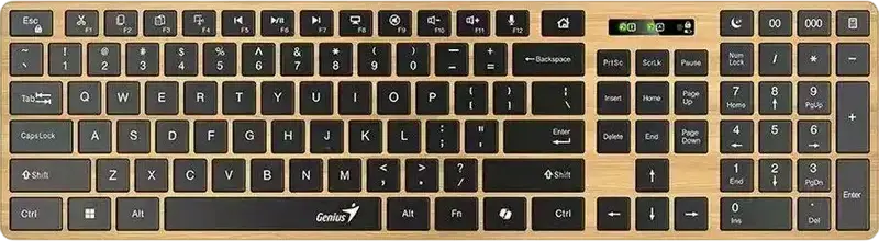 Tastatură Genius SlimStar 7250BT, Fără fir, Pine Wood