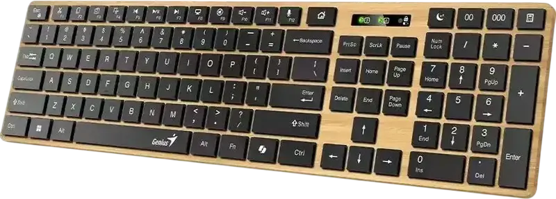 Tastatura Business Wireless Genius SlimStar 7250BT, Dual Mode Bluetooth 5.3 si 2.4GHz RF, Taste Slim Chocolate Switch, Taste AI Copilot si Multimedia