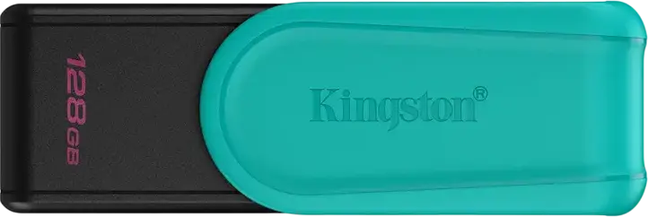 Stick USB Kingston DataTraveler Exodia S, Interfață USB 3.2 Gen 1, 128 GB, Negru | Verde, Conector USB Type-A, Design cu Capac Pivotant, Stocare Portabilă de Mare Viteză