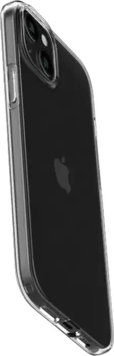 Spigen Liquid Crystal Case for iPhone 15 Plus, Clear TPU Slim Cover (Material: TPU, Color: Transparent) with Mil-Grade Drop Protection and Air Cushion Technology