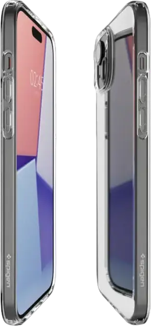 Spigen Liquid Crystal Case for iPhone 15 Plus, Clear TPU Slim Cover (Material: TPU, Color: Transparent) with Mil-Grade Drop Protection and Air Cushion Technology