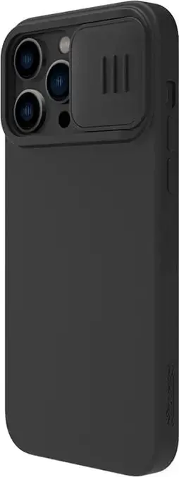 Husă Nillkin iPhone 14 Pro, CamShield Silky Silicone, Negru