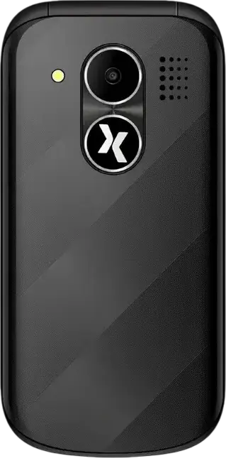 MaxCom Comfort MM815 Flip Phone, 2.4" TFT Display, 32MB RAM, 32MB Storage, Dual-SIM, MediaTek MT6261D, microSD Slot, SOS Button, FM Radio, USB Type-C, Black