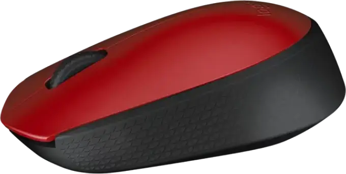 Logitech M171 Wireless Optical Mouse, Red, 1000 DPI, USB, 2.4 GHz Wireless Connection, Ambidextrous Design, 10m Range, Compatible with Windows, Mac, Chrome OS, Linux