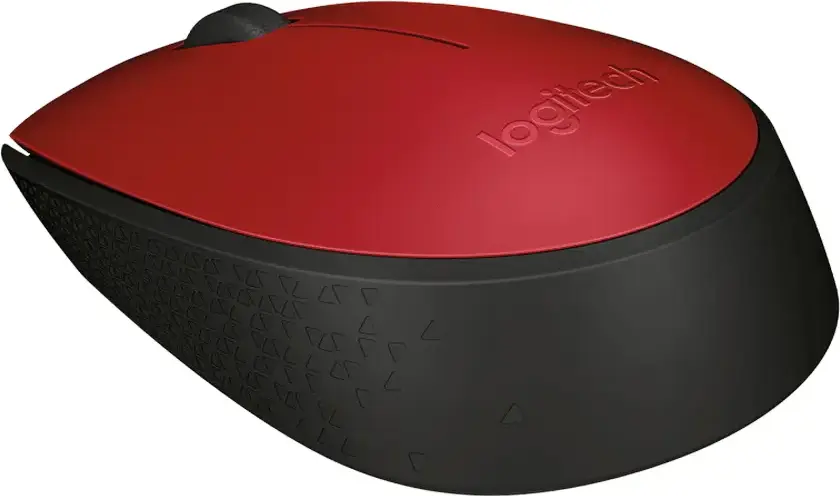 Logitech M171 Wireless Optical Mouse, Red, 1000 DPI, USB, 2.4 GHz Wireless Connection, Ambidextrous Design, 10m Range, Compatible with Windows, Mac, Chrome OS, Linux