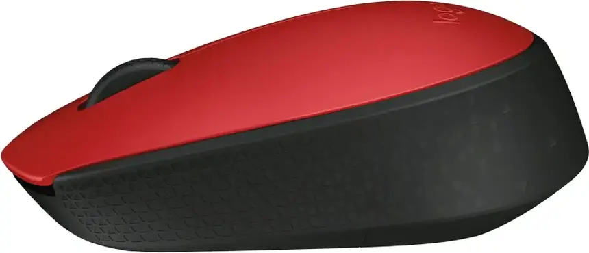 Logitech M171 Wireless Optical Mouse, Red, 1000 DPI, USB, 2.4 GHz Wireless Connection, Ambidextrous Design, 10m Range, Compatible with Windows, Mac, Chrome OS, Linux