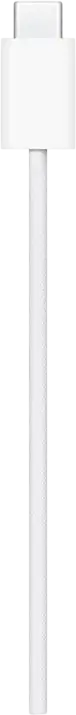 Încărcător Apple MagSafe 25W (A2580) Wireless cu Cablu USB-C împletit, Suport Qi2 și Qi pentru seria iPhone 16 și AirPods, Culoare: Alb