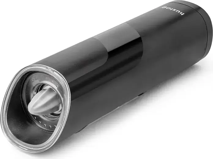 Huslog AK-0549 Electric Grinder Set, 2 Pieces, Salt and Pepper Mill with Transparent Viewing Window, Black