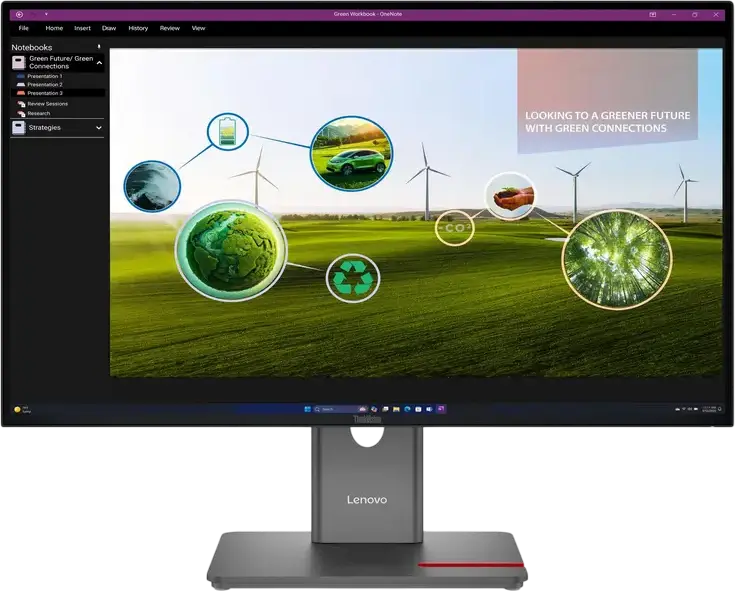 Monitor Lenovo ThinkVision P27q-40 27" WQHD IPS, 2560x1440, 120Hz, HDR10, 98% DCI-P3, USB-C, HDMI 2.1, DP Daisy Chain, Stand Ergonomic, Eclipse Black